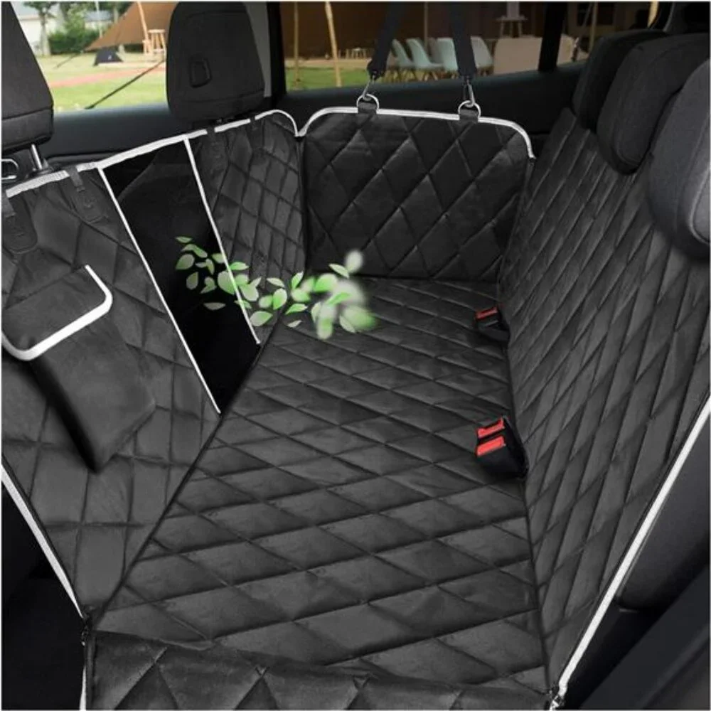 Dog Car Seat Cover,Waterproof with Mesh Window and Storage Pocket,Durable